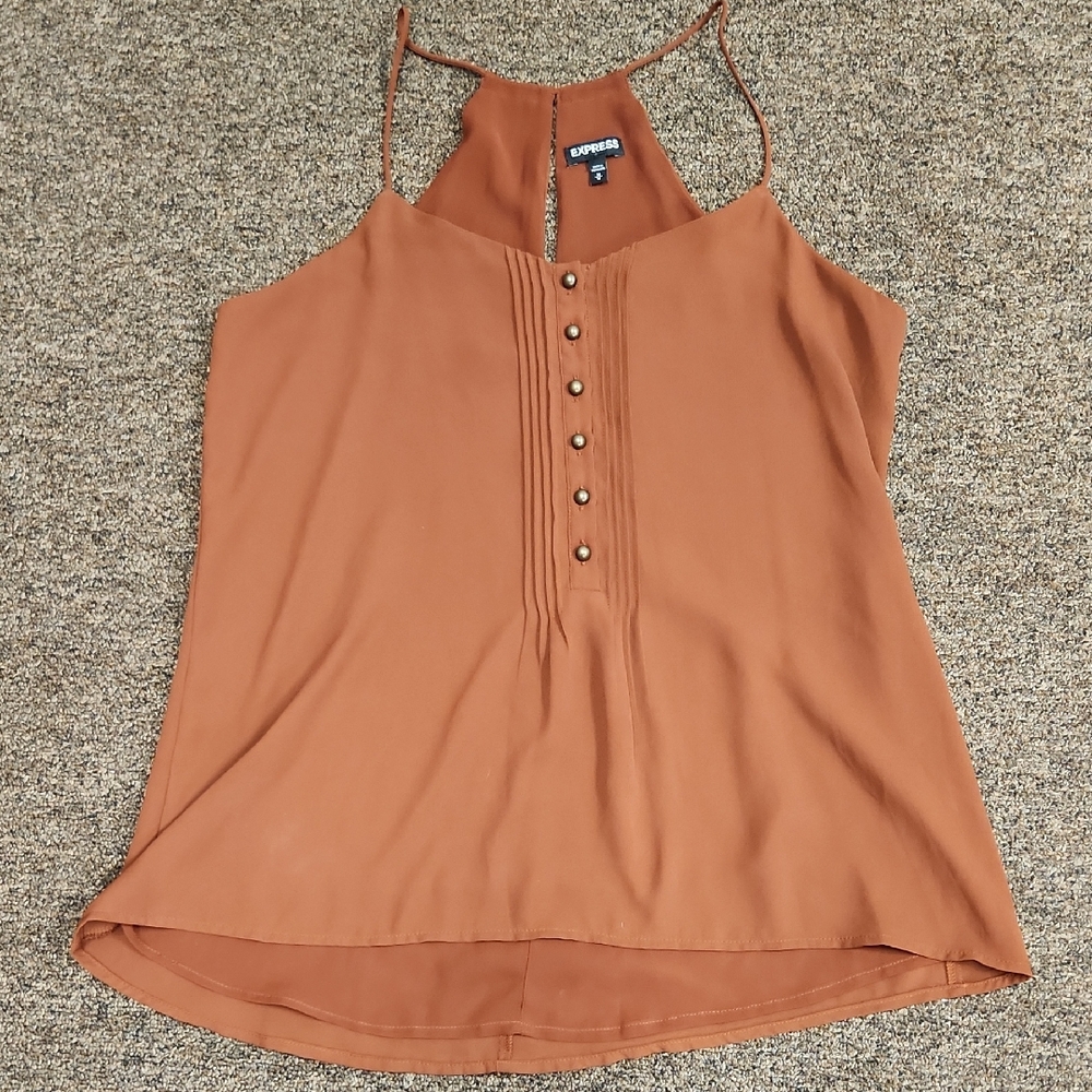 Express Terracotta Camisole with Button Detail